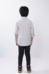 Boy's Shirt (8-13Y) (Black Stripe)